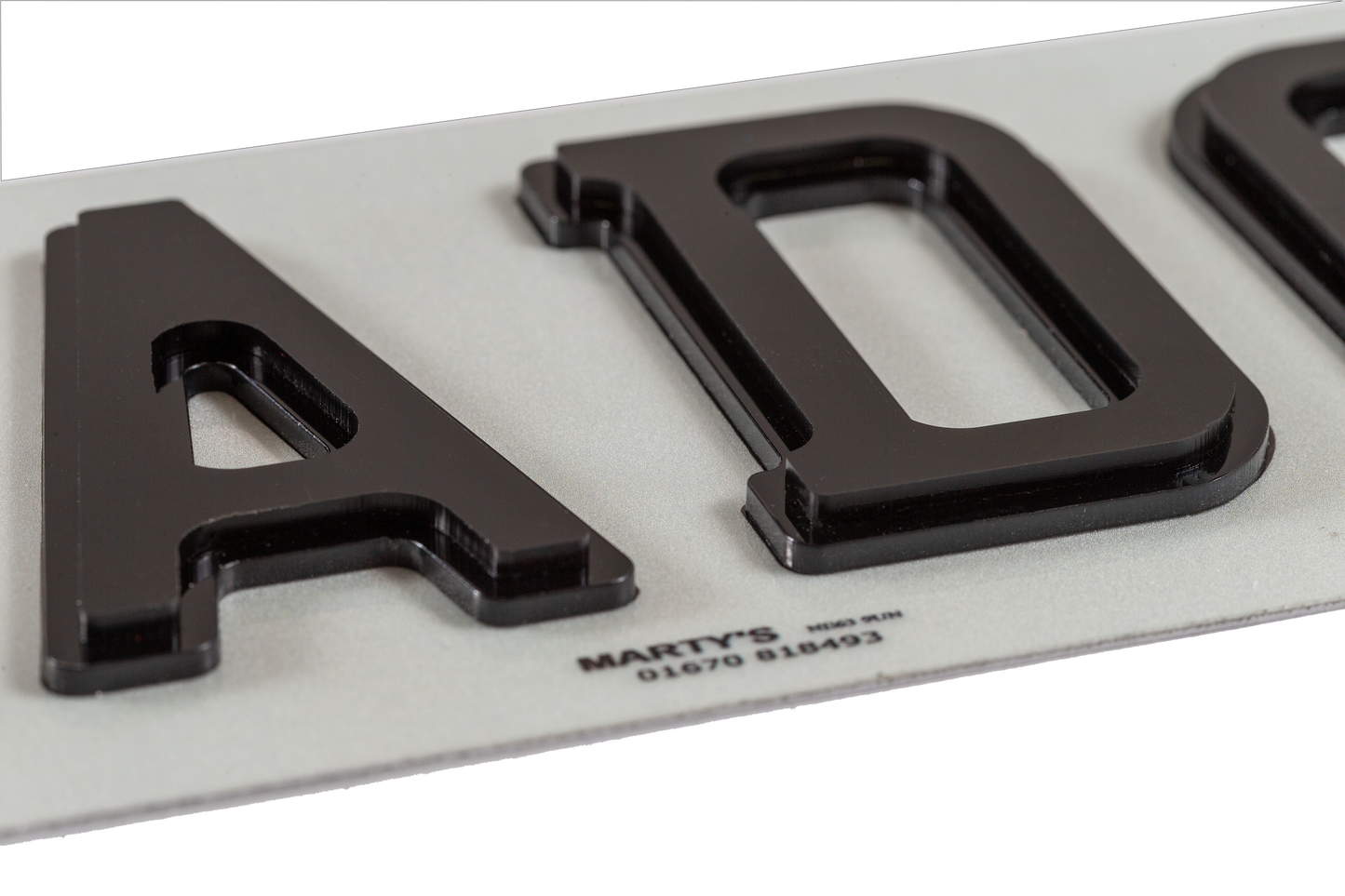 Set Of Shadow Number Plates