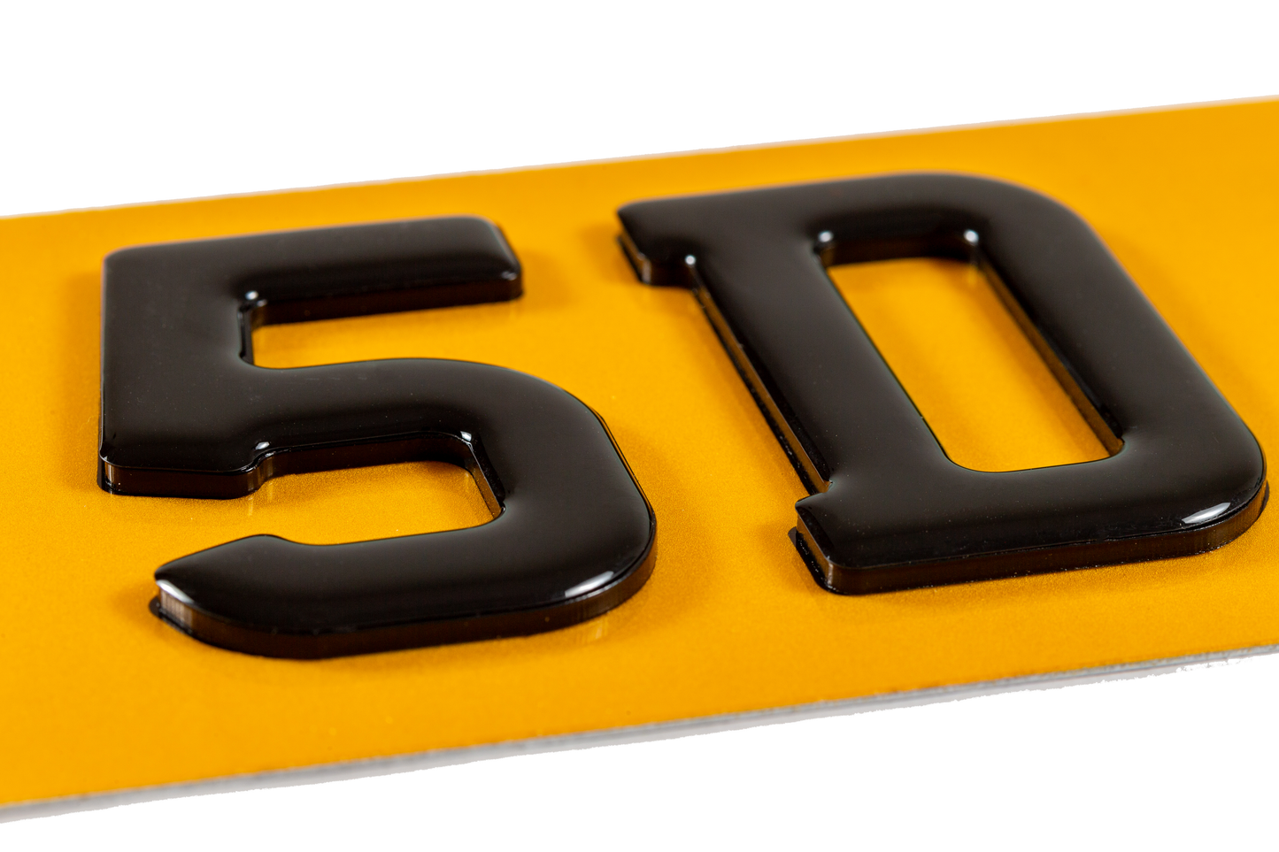 Set Of 5D Gel Number plates