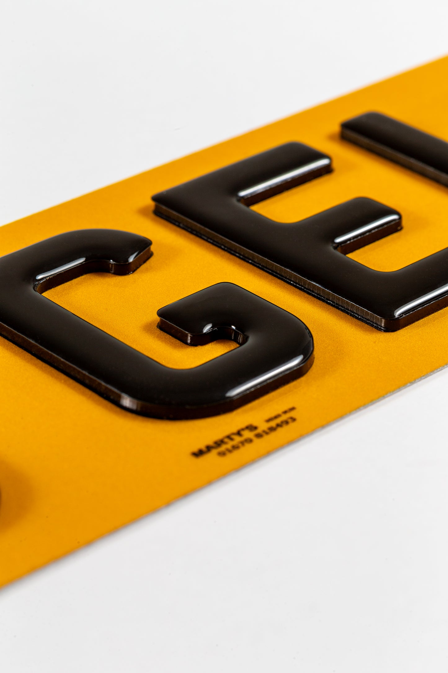 Set Of 5D Gel Number plates