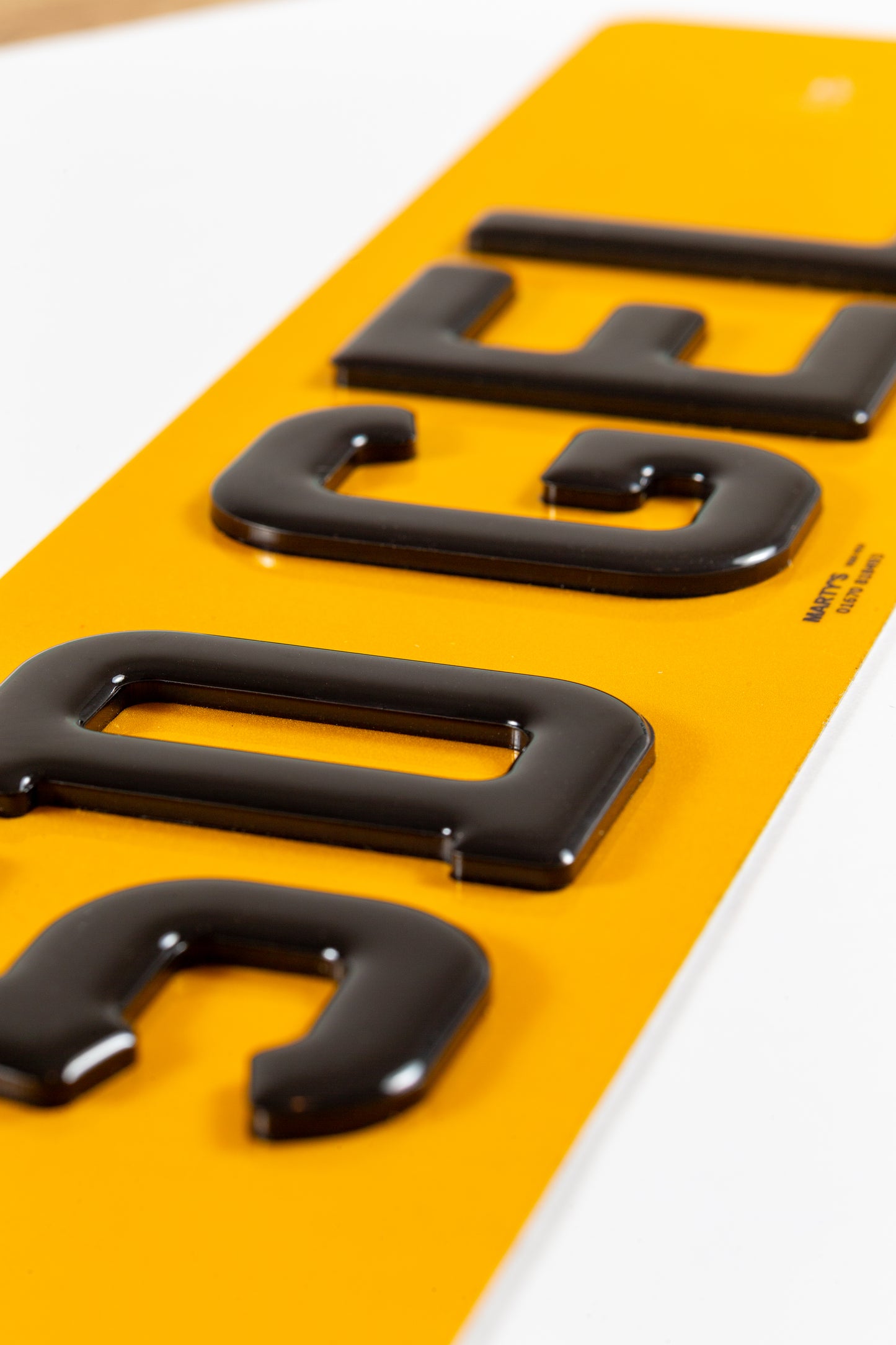 Set Of 5D Gel Number plates