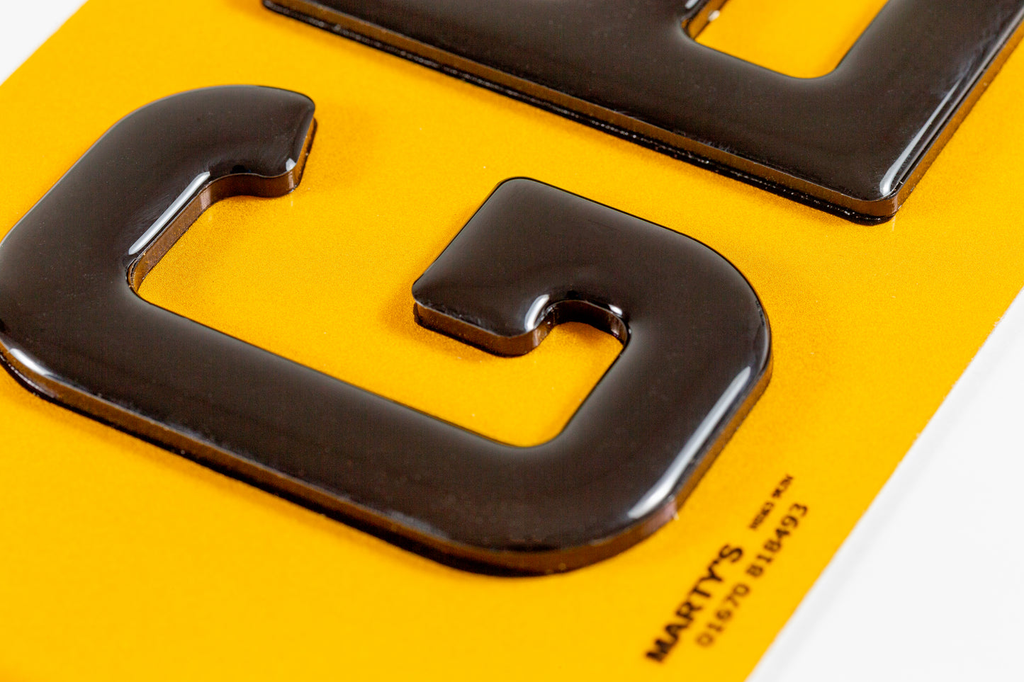 Set Of 5D Gel Number plates