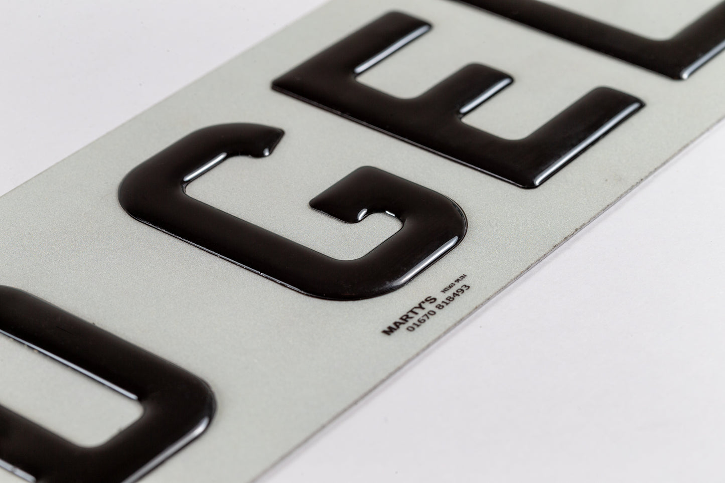 Set Of 3D Gel Number plates