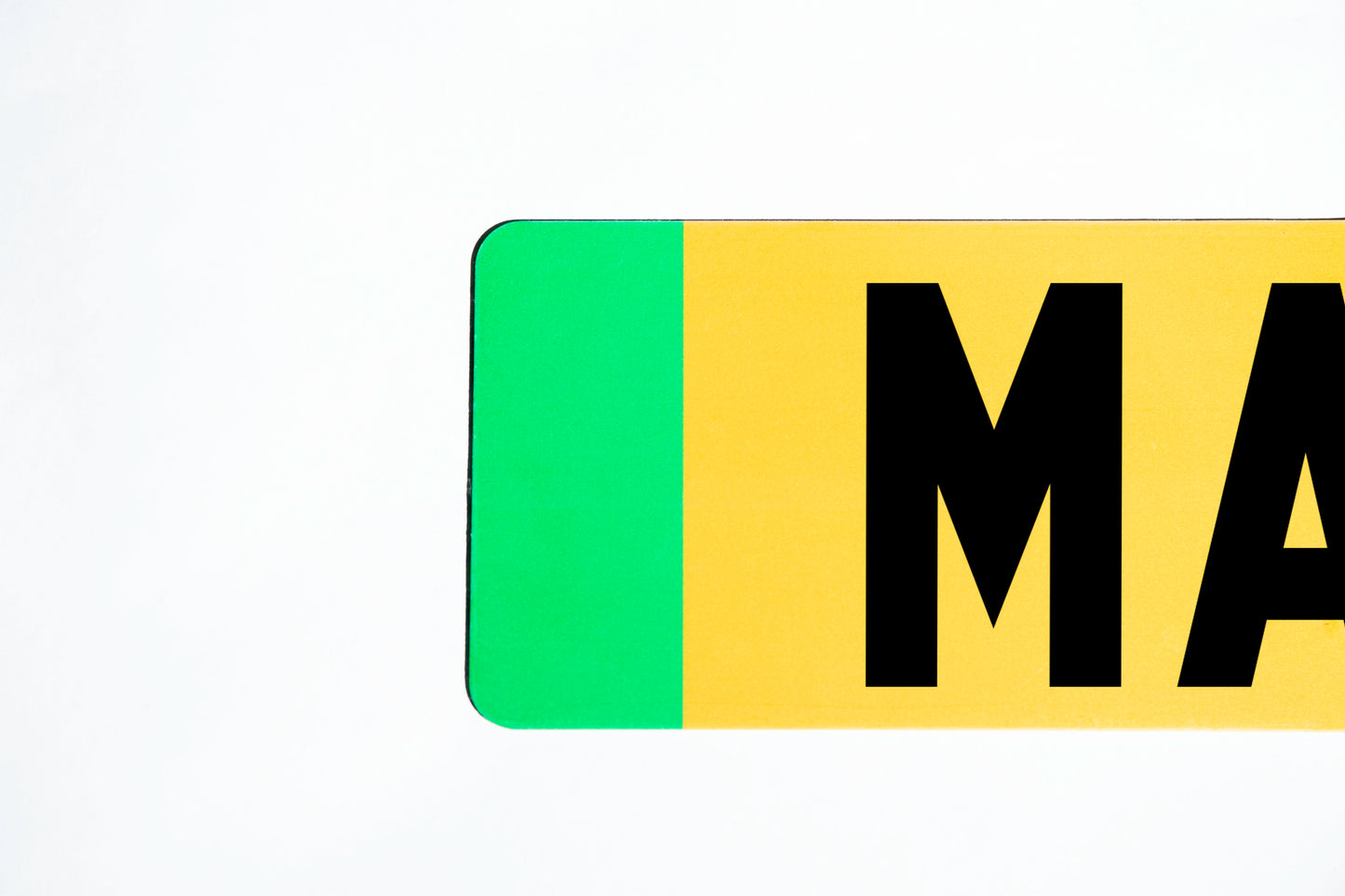 EV Green Rear Standard Number Plate