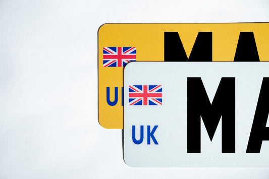 Set Of UK Standard Number Plates