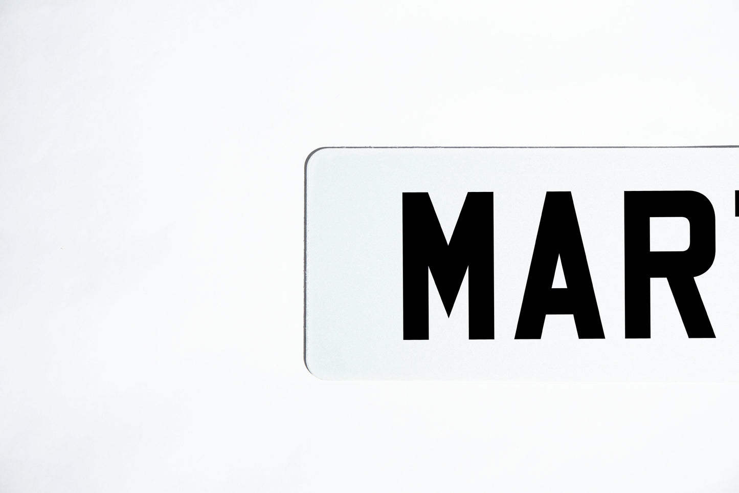 Front Standard Number Plate