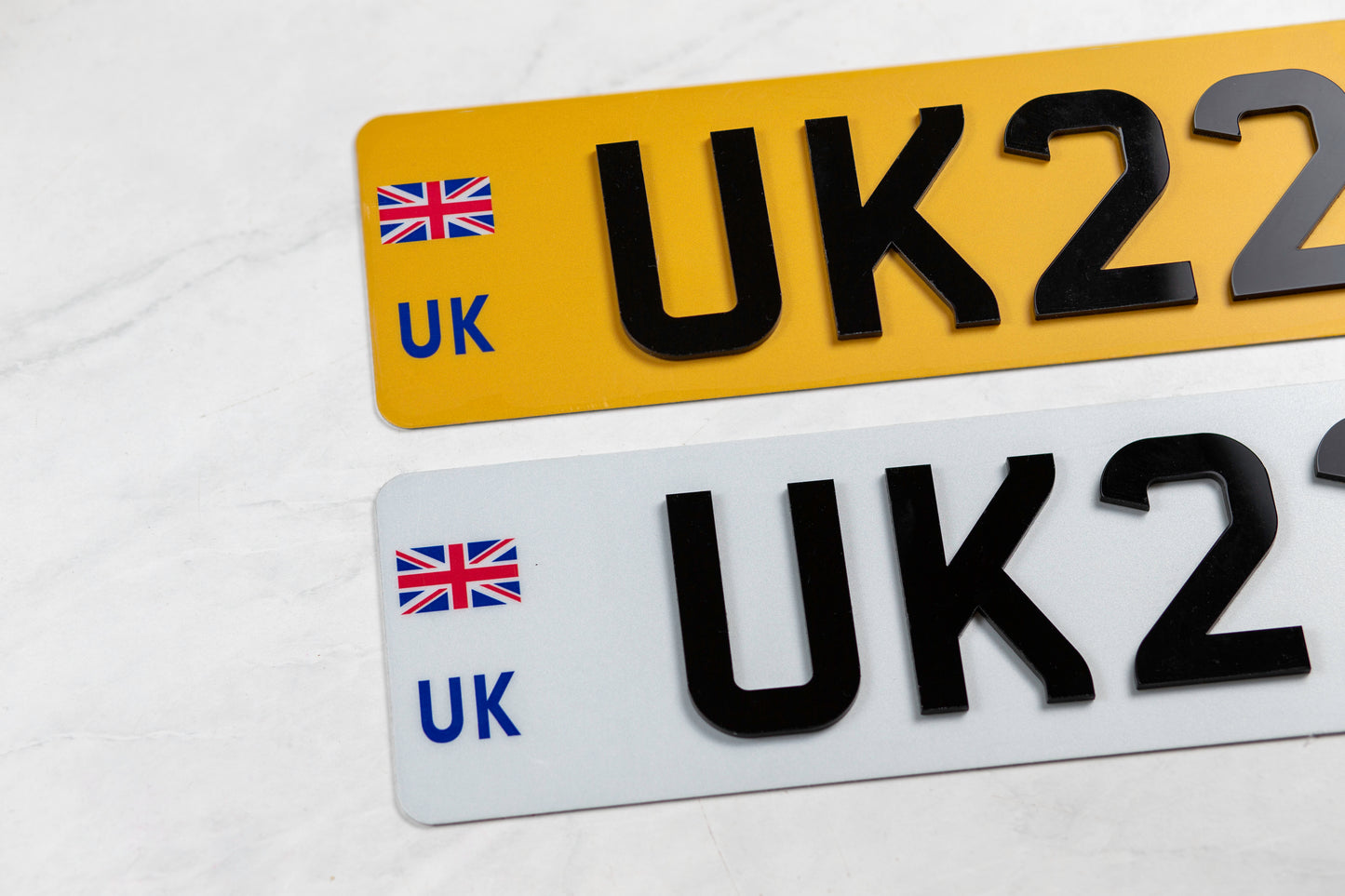 Set Of 4D UK Number plates