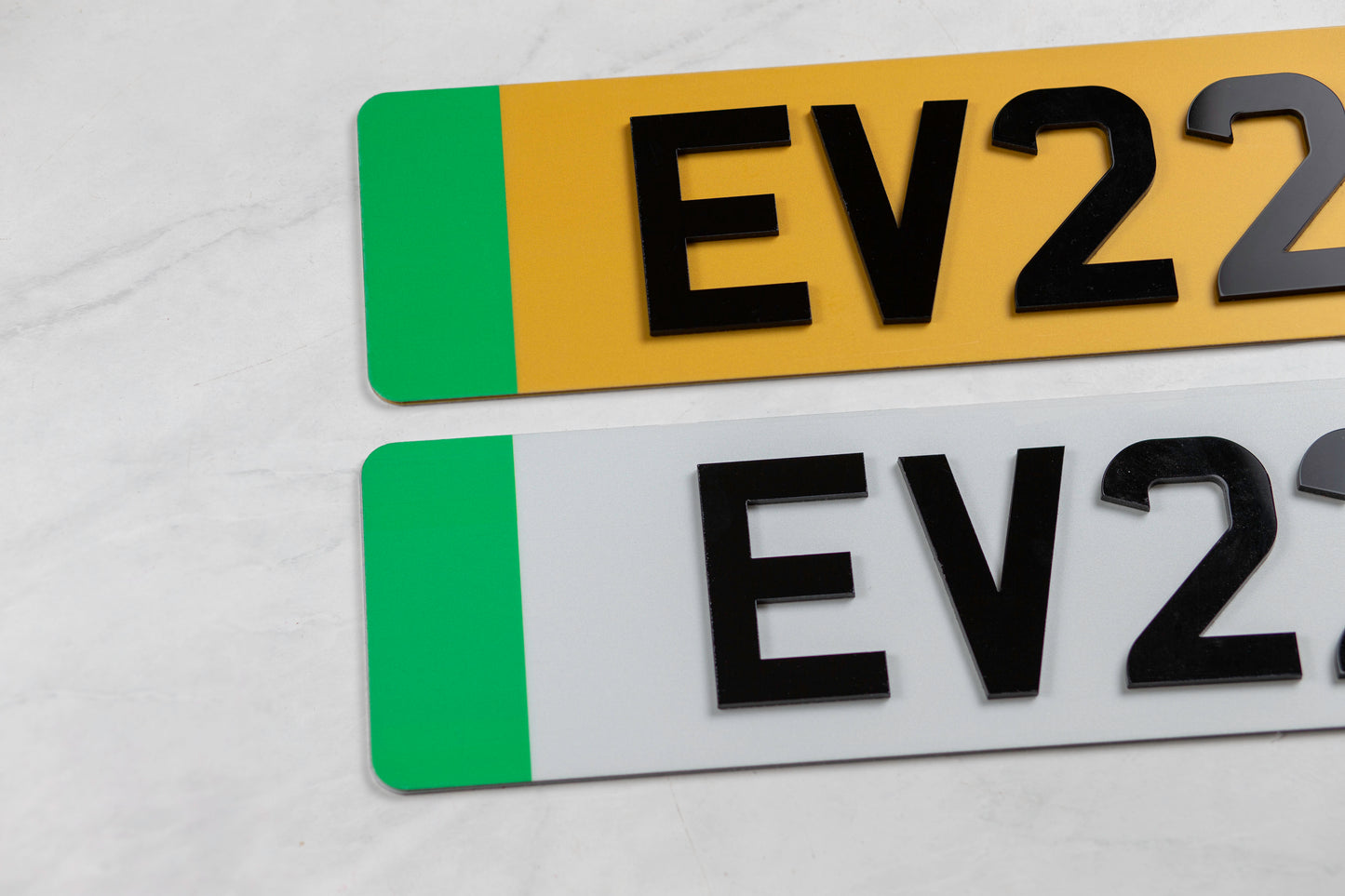 Set Of 4D EV Number plates