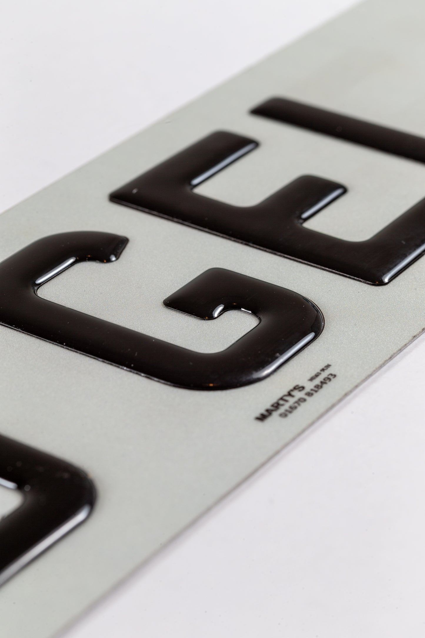 Set Of 3D Gel Number plates