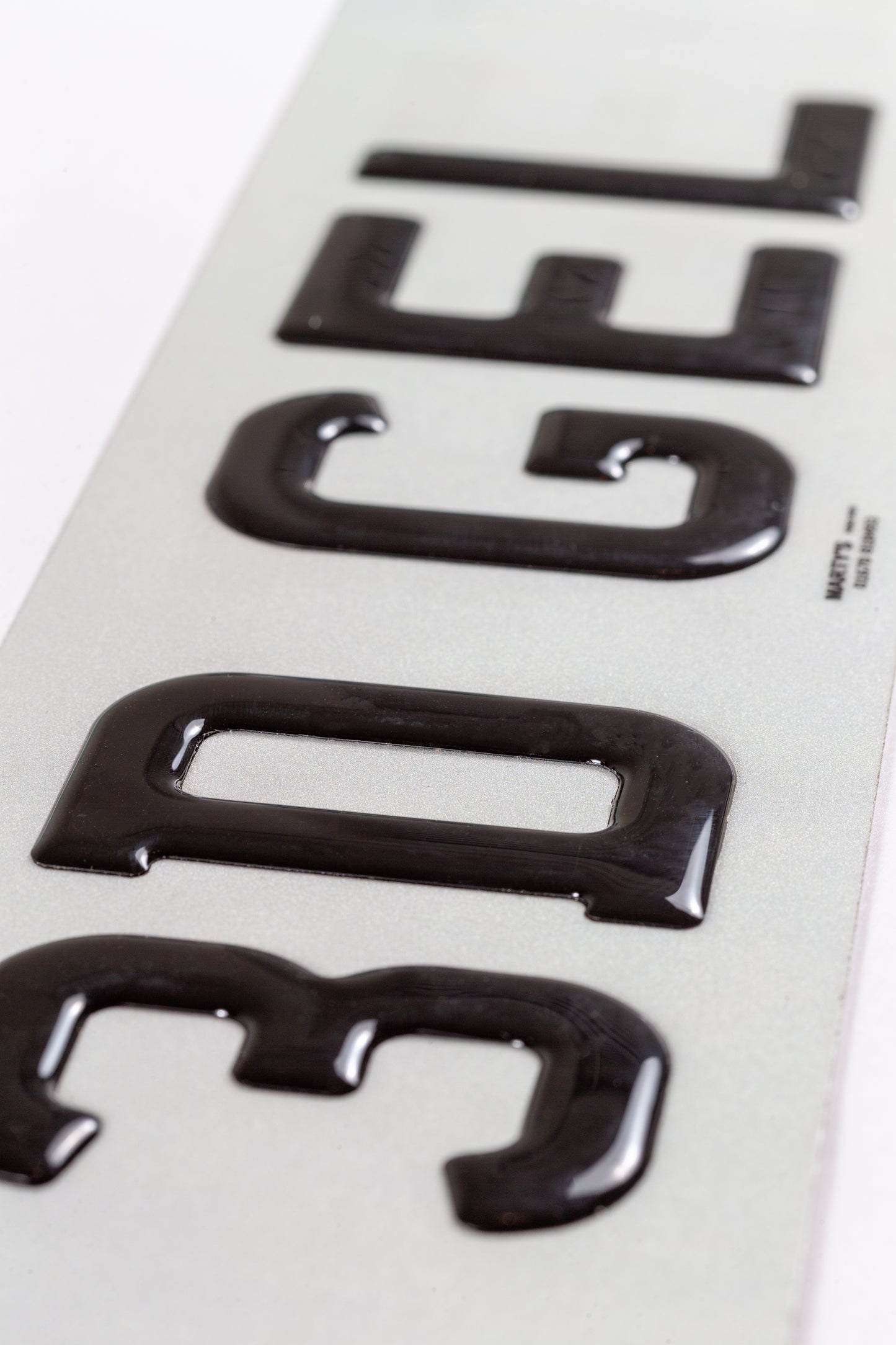 Set Of 3D Gel Number plates