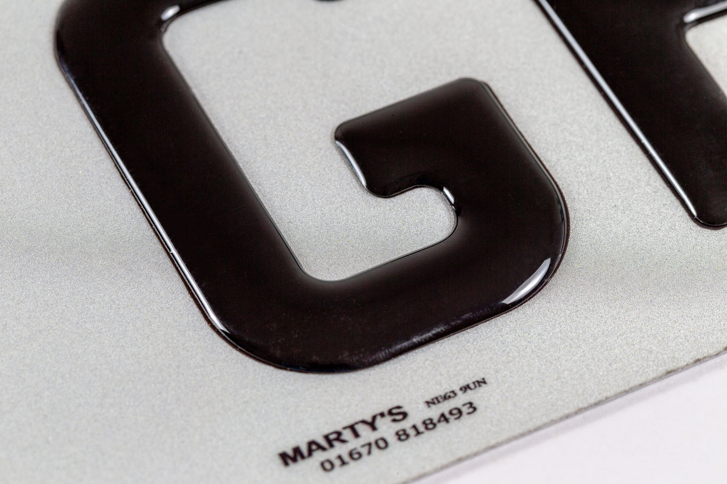 Set Of 3D Gel Number plates