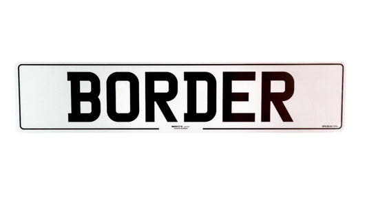 Front Standard Number Plate With Printed Border