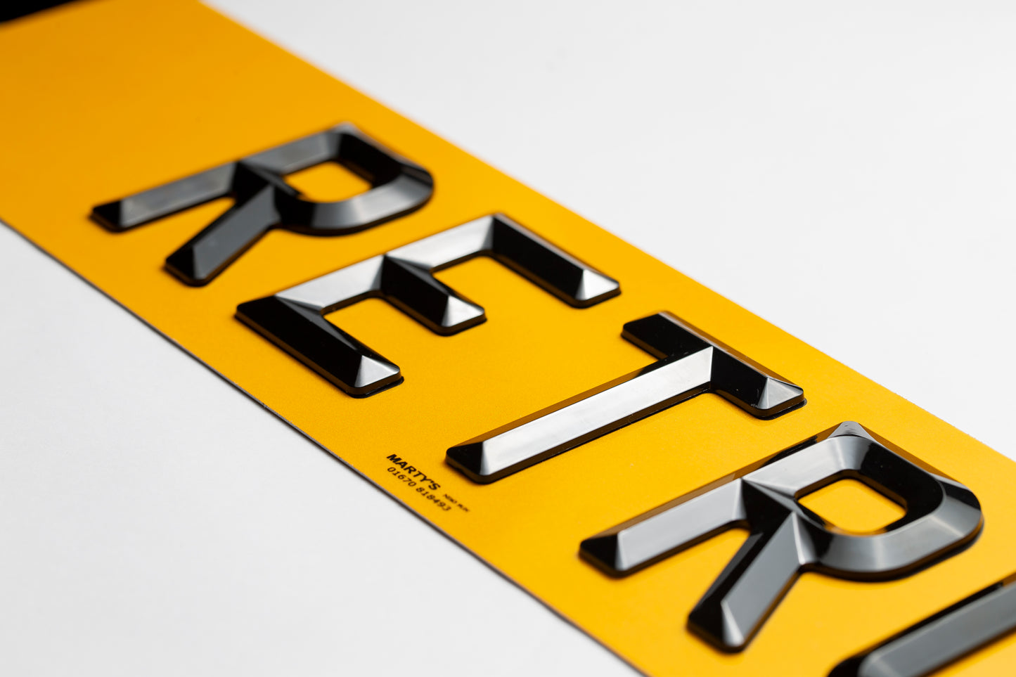 Set Of Retro Number Plates