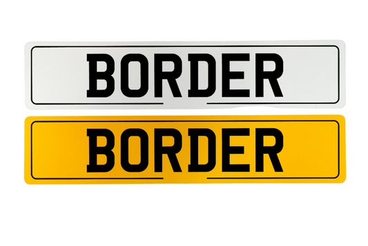 Set Of Standard Number Plates With Printed Border