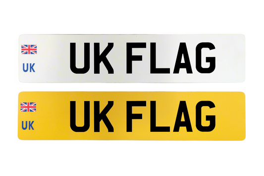 Set Of UK Standard Number Plates